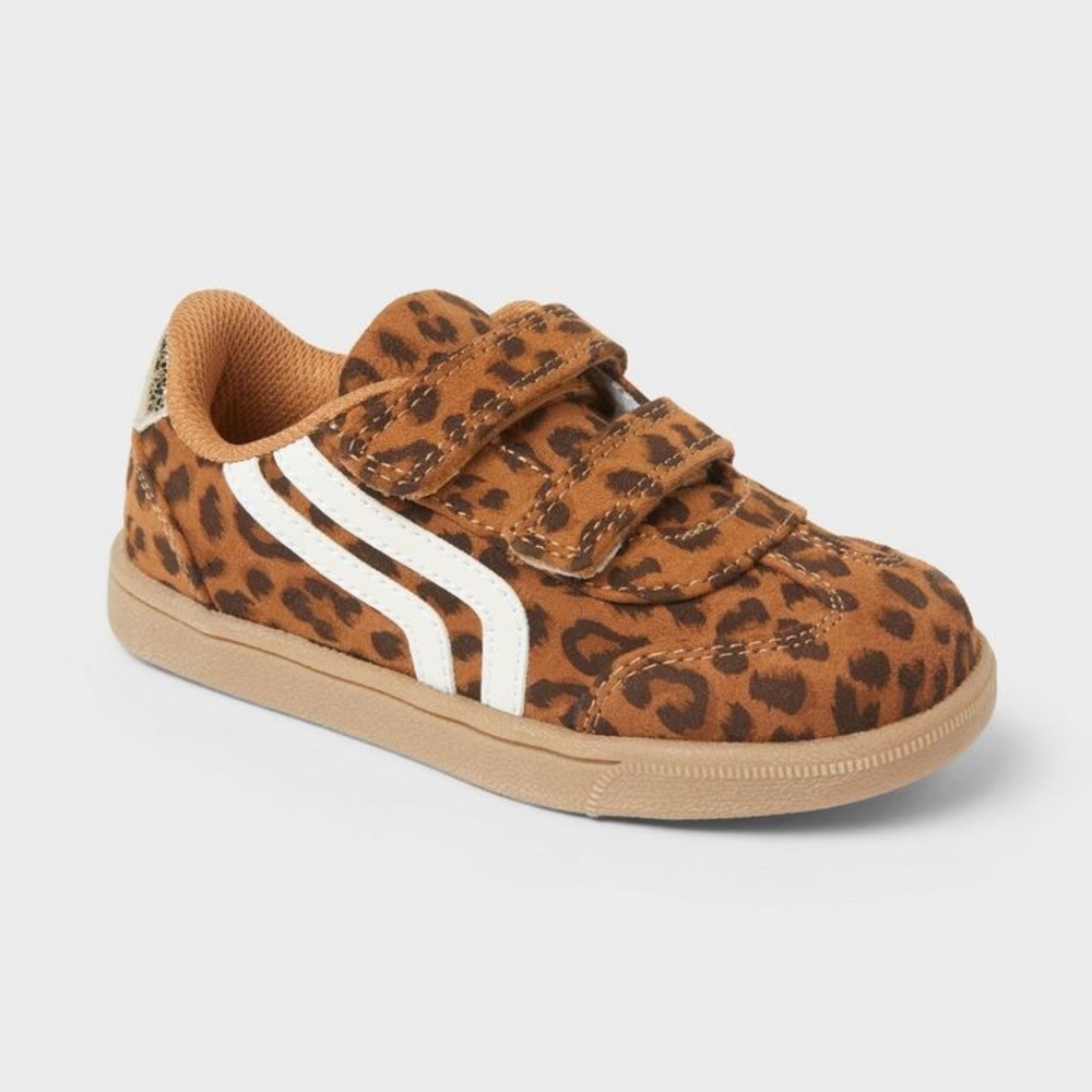 Cat & Jack Brown Leopard Print Kids Sneakers
